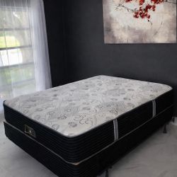 New Queen Mattress And Box Spring 2pc Bed Frame Is Not Included 