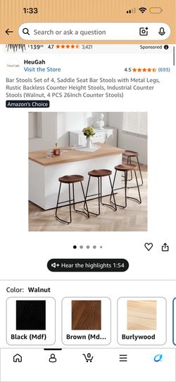 Farmhouse Barstools Set of 4