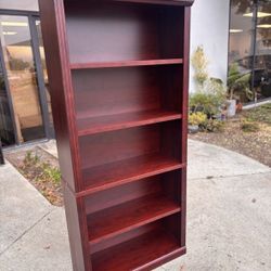 New 68.4"x30.7"x12.8" Cherry Wooden 5 Tier Bookcase Book Shelves