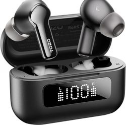 Hybrid Active Noise Cancelling Wireless Earbuds with 6 Mics AI Clear Call