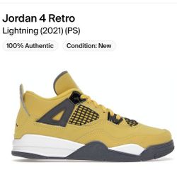 Jordan 4 Retro
Lightning  Preschool Kids Size 1