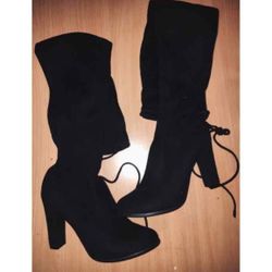 Thigh High Boot Heel