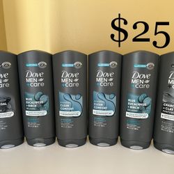 Dove Men+Care Body Wash Bundle - 6 bottles 