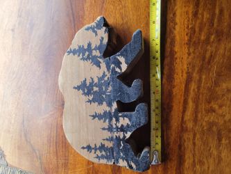 Wooden Bear Forest Silhouette Decor