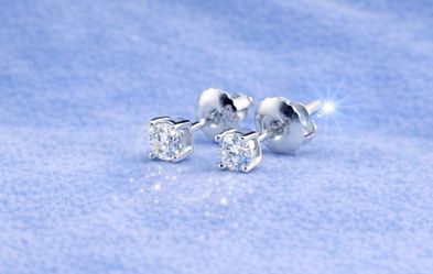 MOISSANITE diamond earring vvs1 3.0mm
