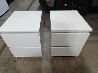 Small white nightstands