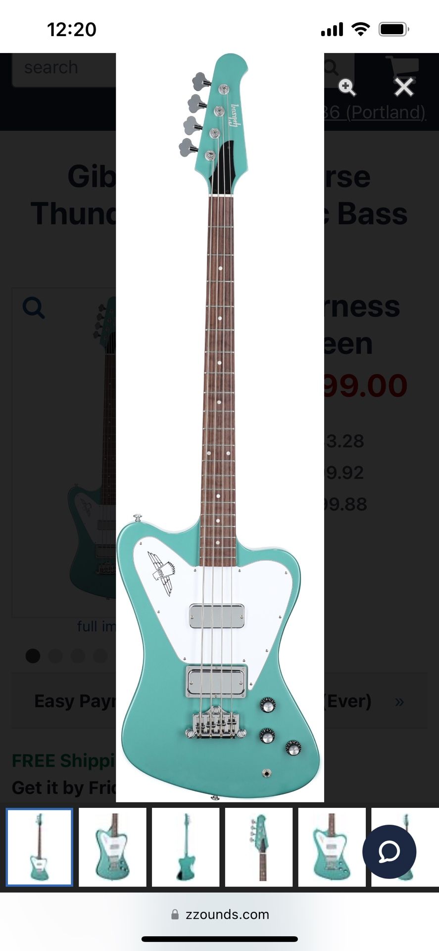 Gibson Non-Reverse Thunderbird With Case
