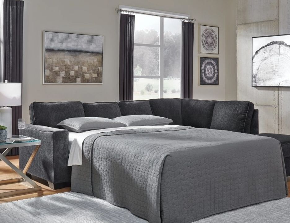 Altari - Slate - Sleeper Sectional with Chaise