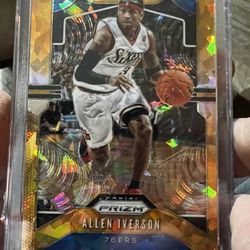 2019-20 Panini Prizm Basketball Allen Iverson Orange Ice 