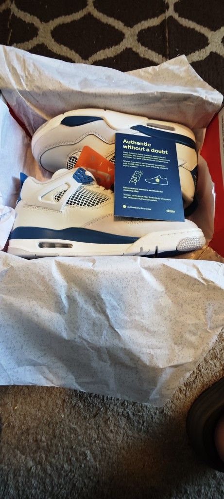 Air Jordan Retro 4 "Industrial Blue" Sz 12M