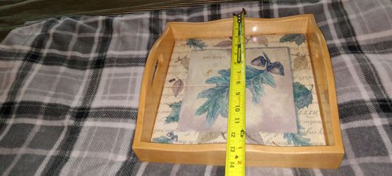 Mint condition hardwood and tile breakfast in bed handled service tray