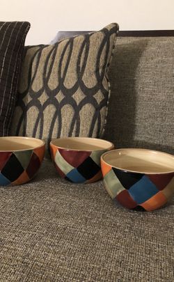 Stone wear 3 Piece Cereal Bowls. Please see all the pictures and read the description