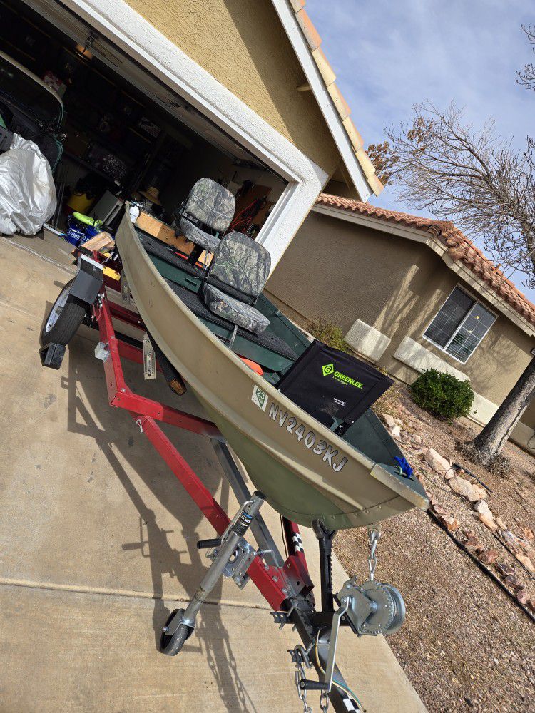 12ft Aluminum Boat And Trailer
