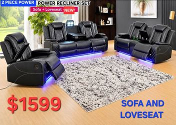 Eléctric sofa and loveseat $1599