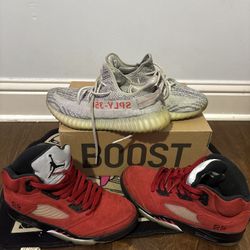 Yeezy Boosf 350 & Jordan 5s Raging bulls