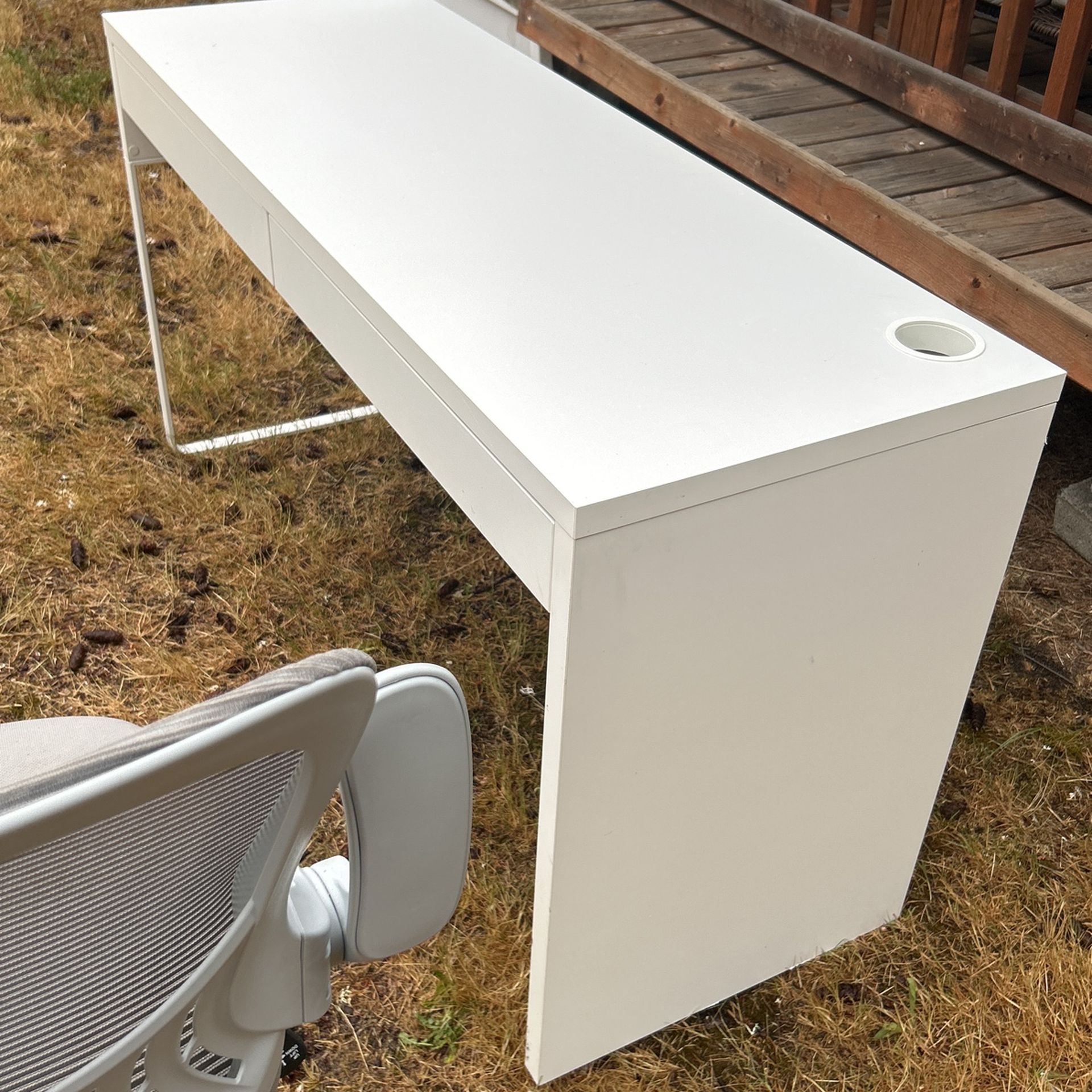 IKEA Desk And Two Chairs.