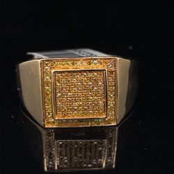 10KT Yellow Gold Diamond Ring 4.90g .25CTW Size 10 182253/5