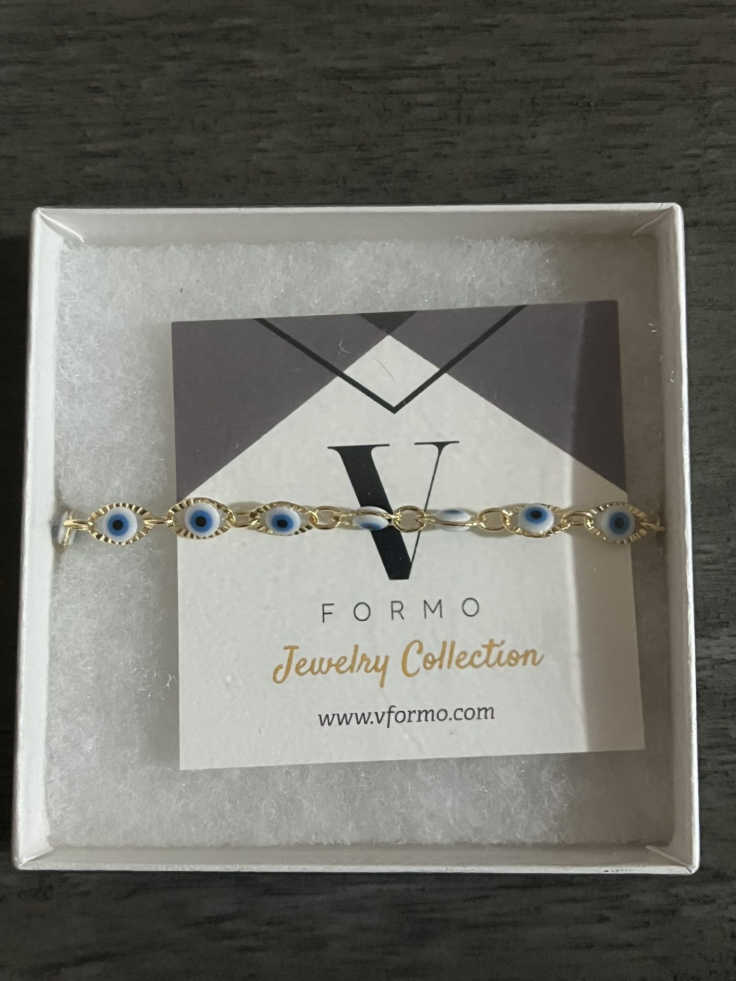 18K Gold Plated Blue Evil Eye Bracelet