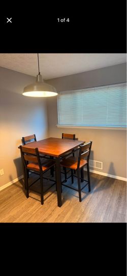 Wooden Dining  Table + 4 Chairs