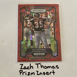 Zach Thomas Miami Dolphins Hall of Fame LB Prizm Short Print Insert Card. 