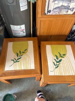 Hand painted side tables