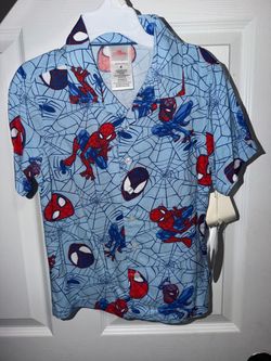 Spider man button up shirt