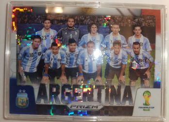 Argentina Team Red White Blue Plaid Prizm  Panini Card (Read Description)