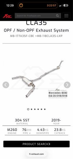 FI Valvetronic Catback Exhaust for 2019+ Mercedes CLA35 AMG (C118/X118) – Trade for Stock + Cash