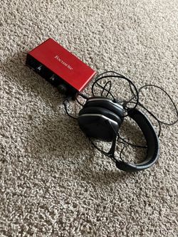 Focusrite scarlett with headphones