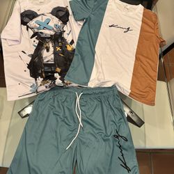 Men’s 3-Piece Outfit Set – Shirts & Shorts (Brand New, Never Worn)