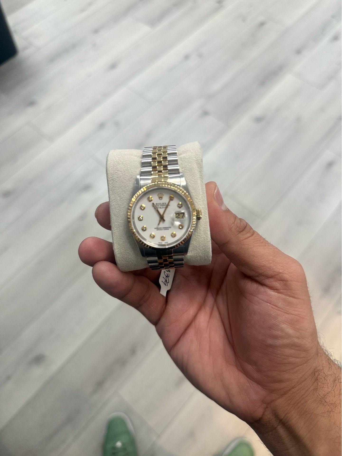 Rolex Datejust 16233 36mm White Diamond Dial 18k Yellow Gold Stainless Steel 1994
