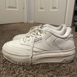White Reebok Platform Sneakers