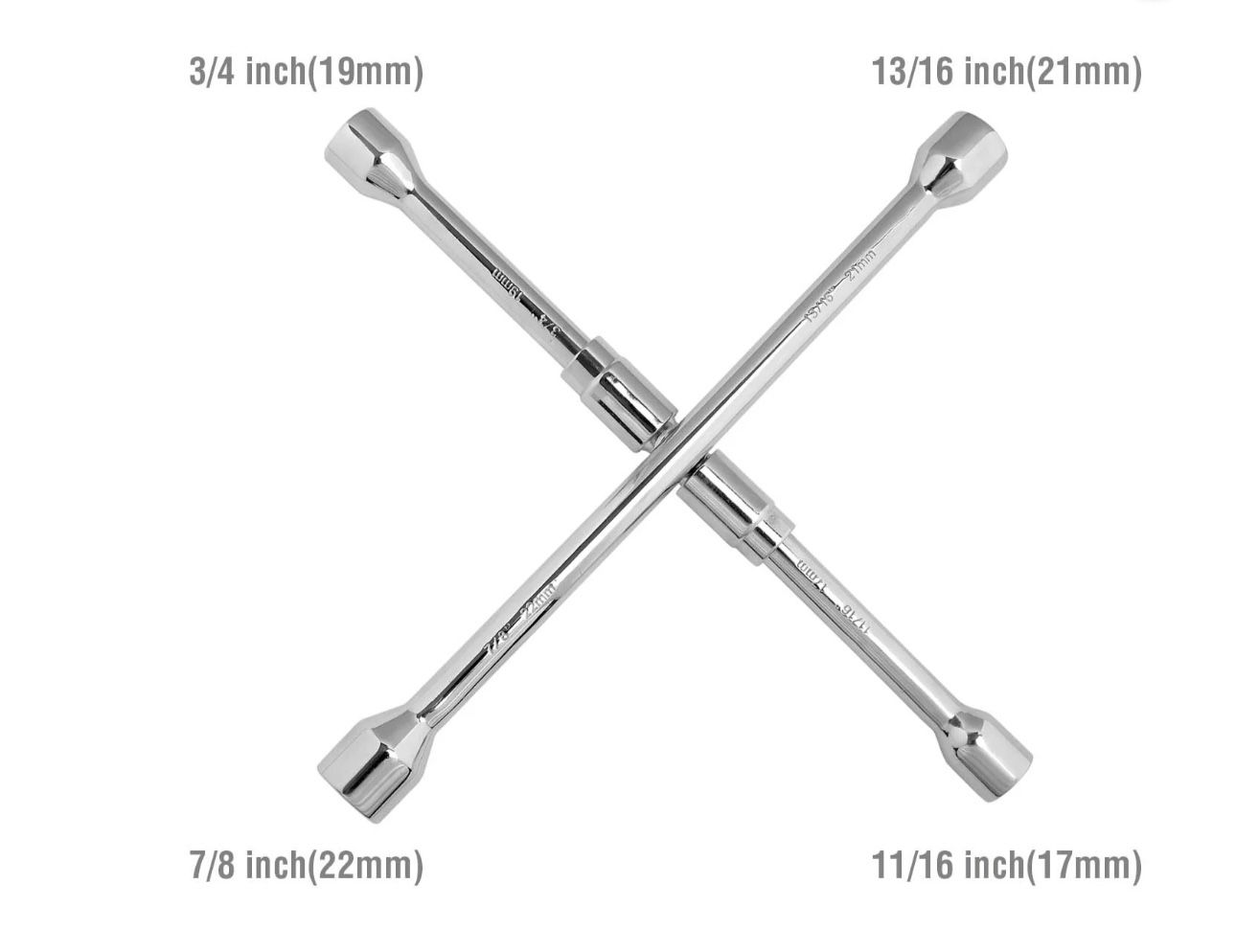 Hyper Tough Universal Automotive 14-inch Folding Lug Wrench, Steel, Model 6221