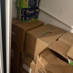 Diapers, extra large and bed pads