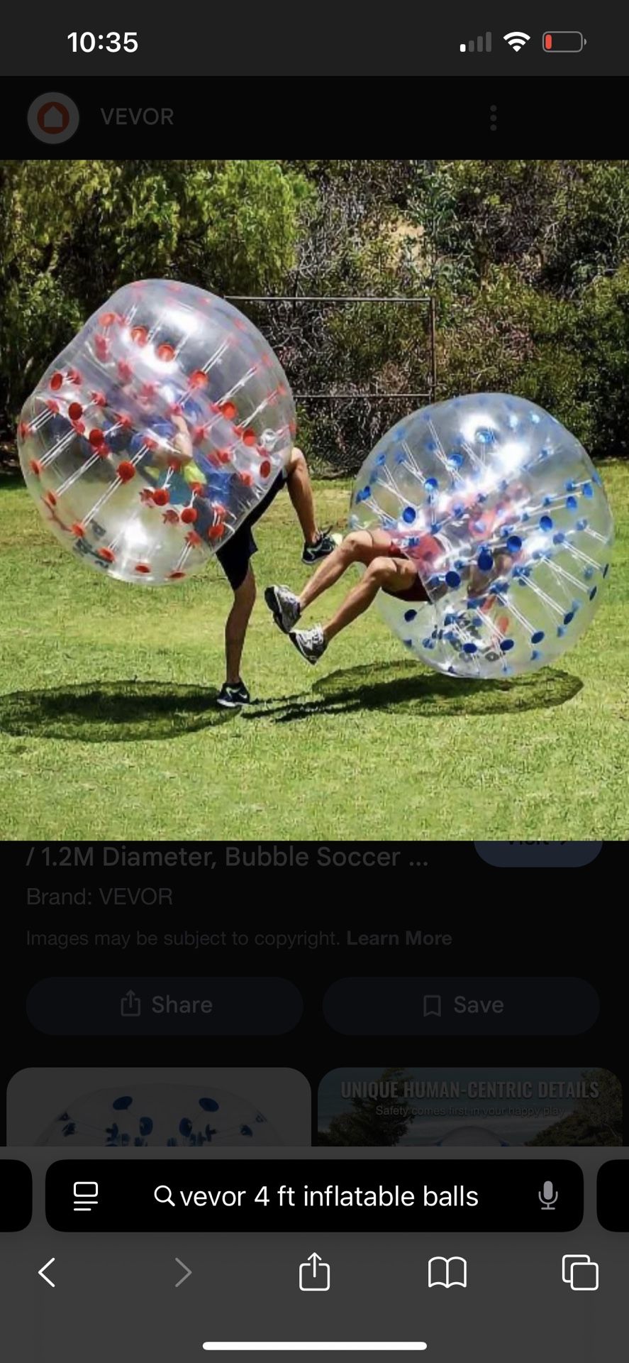 VEVOR Inflatable Sumo/Bumper balls