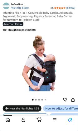 Black Infantino Baby carrier