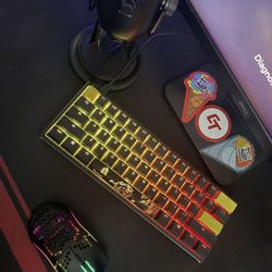 Keyboard, Mouse, Microphone. 