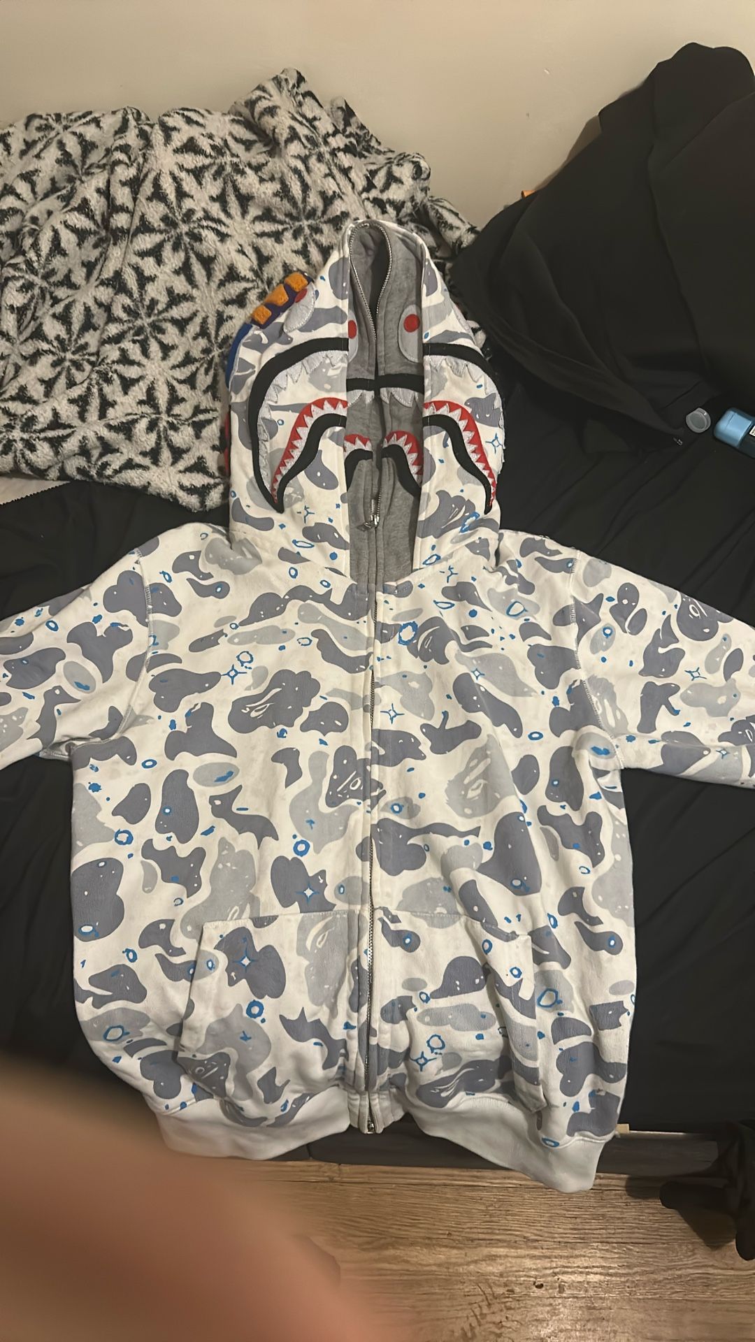 Bape White Space Camo Sweater