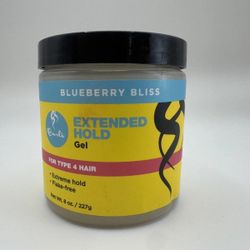 Curls Blueberry Bliss Extended Hold Gel 8 Oz Flake-Free Extreme Hold Gel NEW
