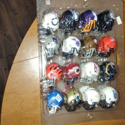 Many NFL Helmets
