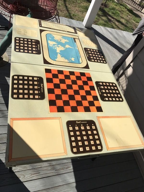 Cool Aluminum folding table with games