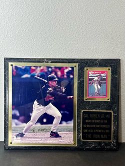 Cal Ripken Jr. Signed Photo Plaque Baltimore Orioles Auto No COA
