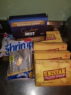 Cajas de camaron grande $20.00