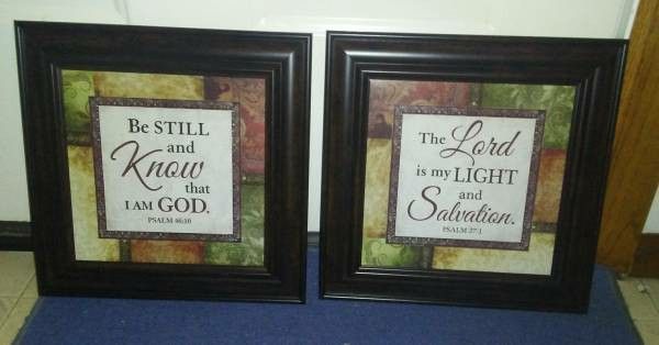 pair of Religious Framed Wall Pictures! Brand New!