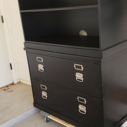 Black File Cabinet 