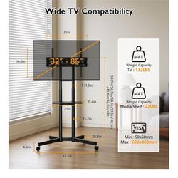  Mobile TV Stand with Tilt Function