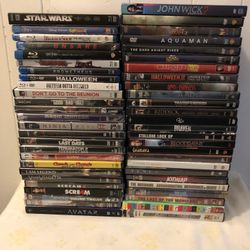 DVD Few Blu Rays Mostly $2 Each,Last 2 Pics $5 Each Third Pic Are New Sealed In Plastic All For $70,Some Have Some Scratches But Playable 