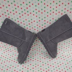 BEARPAW Gray Suede & Sheepskin Boots size 7