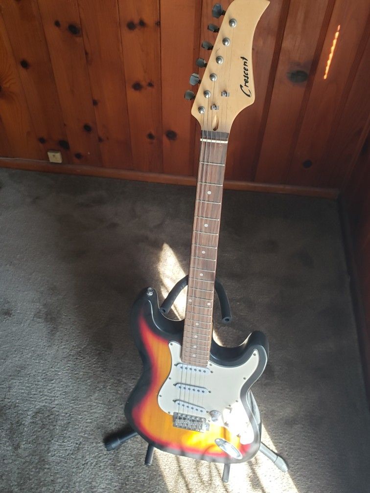 Crescent Sunburst Electric Guitar