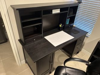 IKEA Hemnes Desk With Top Shelving